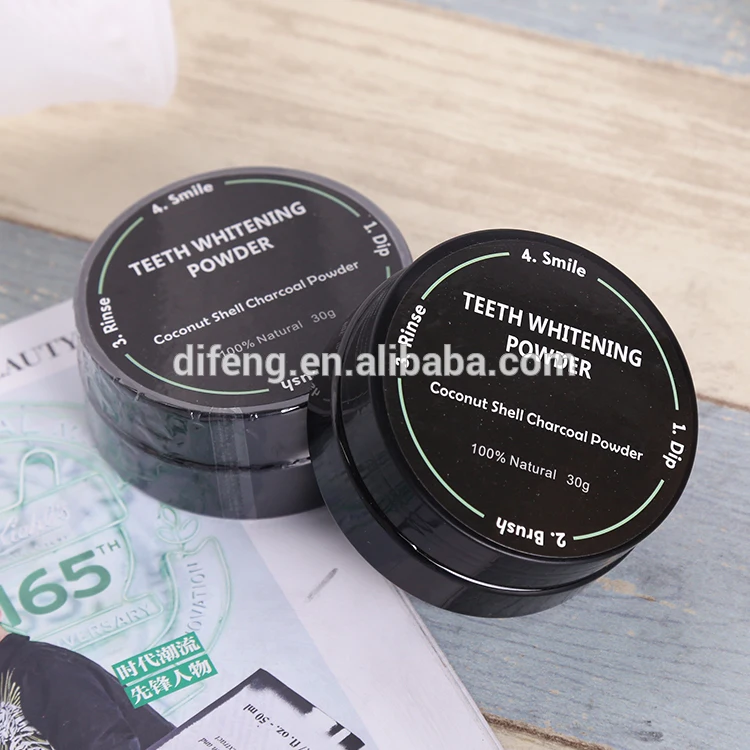 Whitening tooth active coconut charcoal powder and charcoal toothpaste