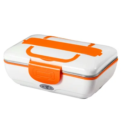 

Easy Carrying Food Warmer Car Heated Electric Lunch Box With Stainless Steel Food Box Portable Electric Lunch Box, Pink/orange