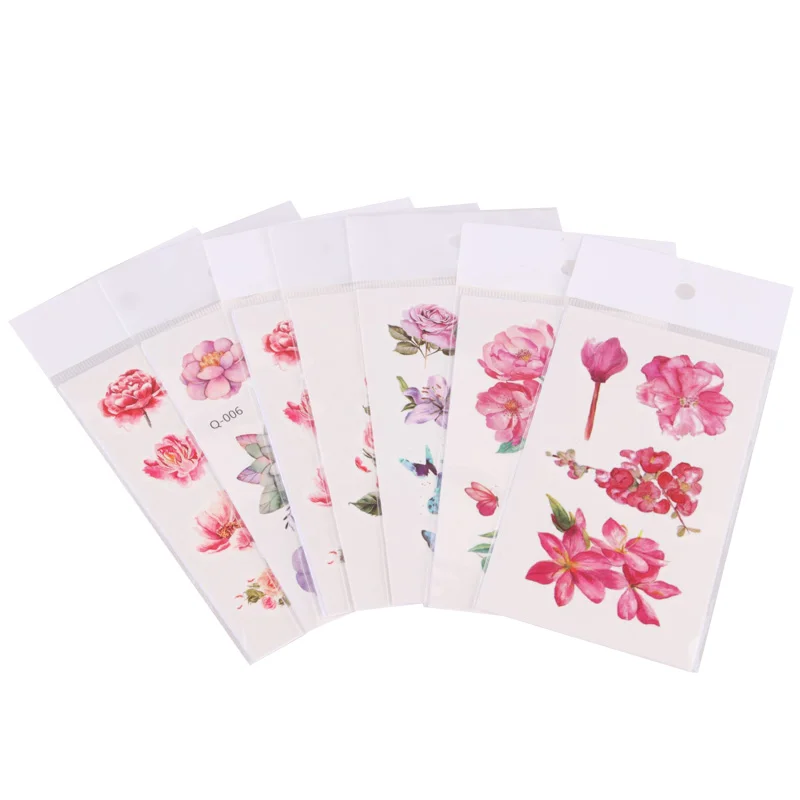 

Tattoo Sticker Flower Body Tattoos Water Transfer Paper Temporary Waterproof Body Decoration, Promotion Gift Sampling Accepted