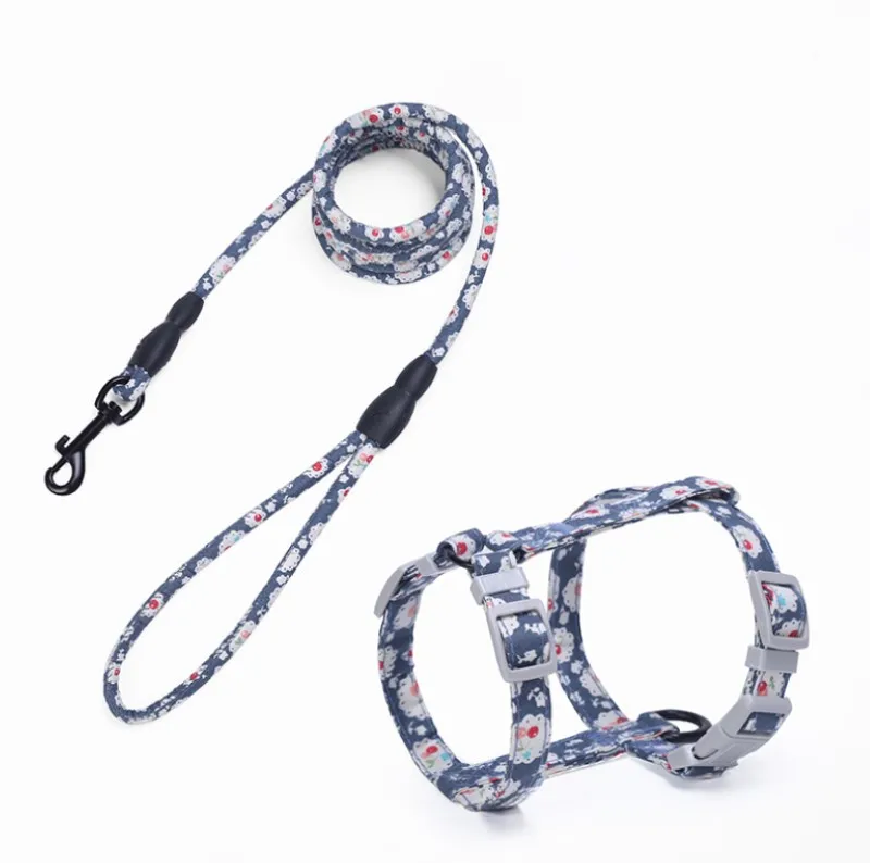 

Cute Lovely Breathable Kitten Puppy Harness Cotton Fashion Pet Cat Harness Leash Suit, 5 colour