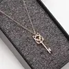 Creative Key Necklace Female Joker Titanium Steel Rose Gold Clavicle Chain Accessories Fashion Pendant Factory Direct Sales