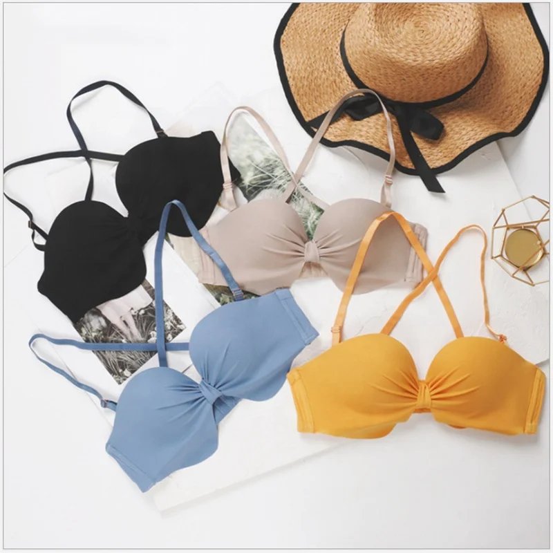 

Hot selling simple underwear girls push up bra