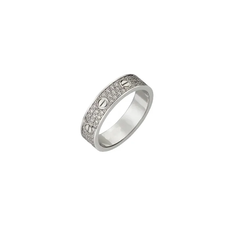 

Stainless steel love diamond ring full of stars high quality charming couple ring
