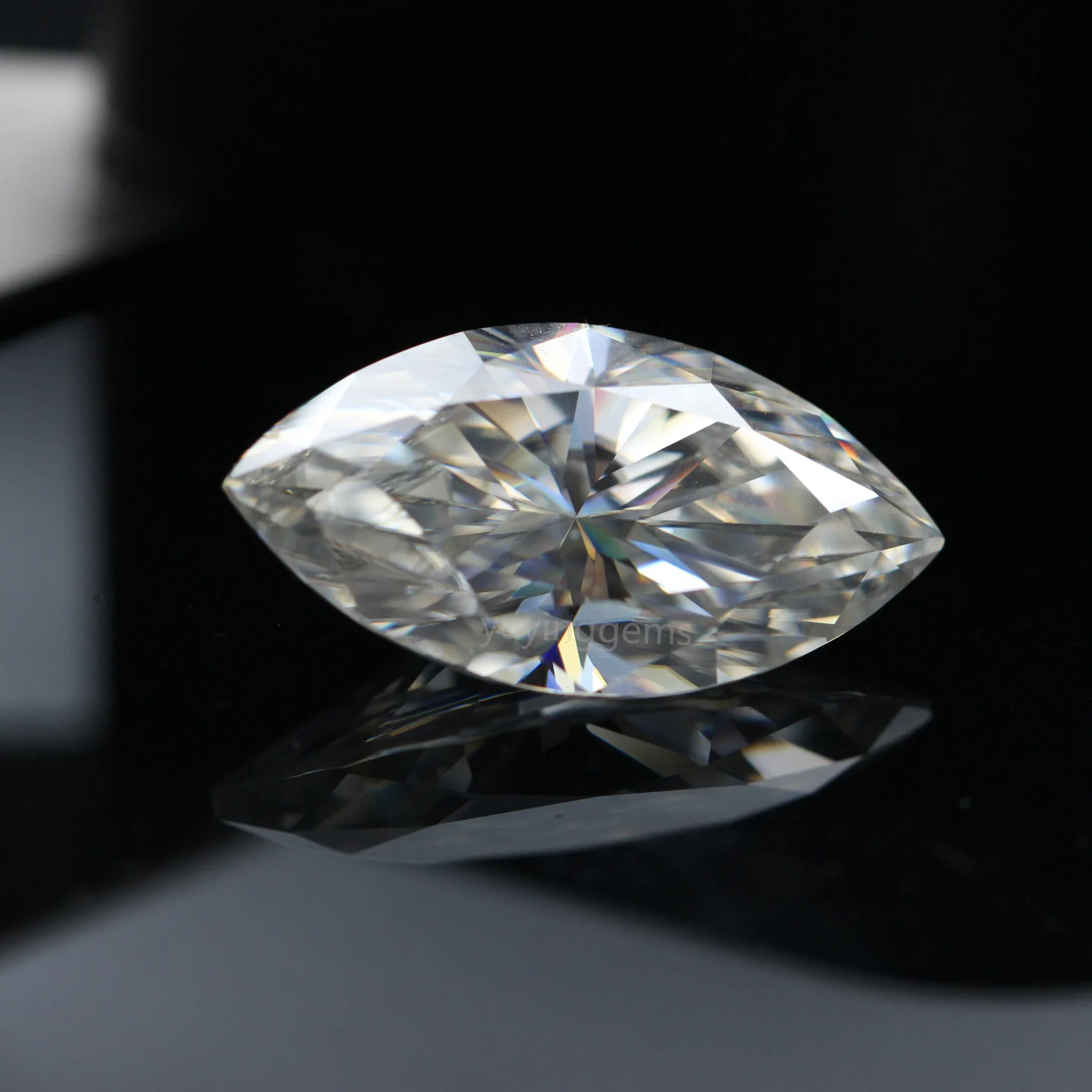 

Yuying Gems marquise Cut DEF Color 1ct Moissanite Loose Stones VVS1 VVS2 Clarity New Moissanite Diamond Gemstones