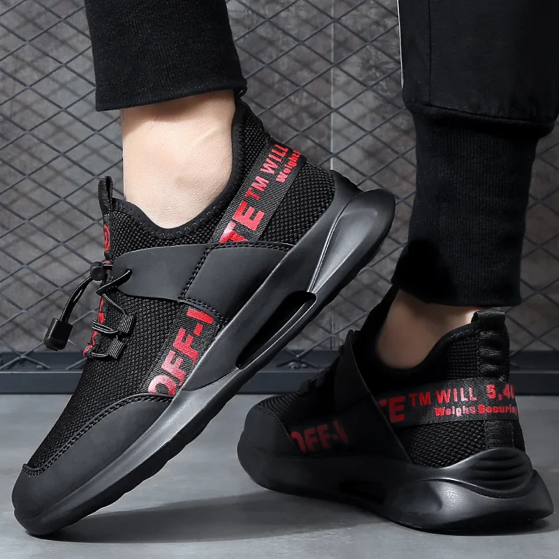 

Hot Sale Breathable Black Couple Shoes Grey Casual Running Sports Shoes