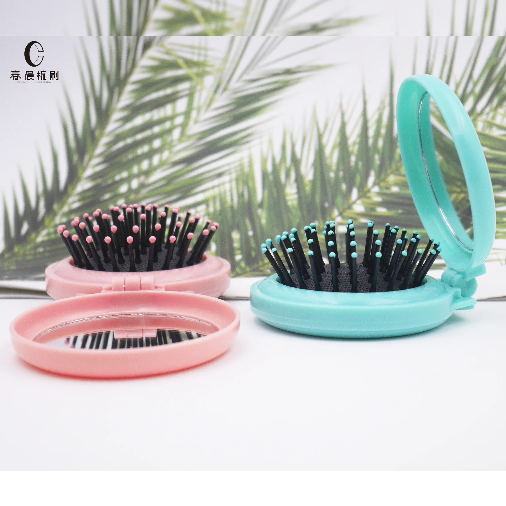 

Small Wholesale Cheap Factory Custom Mirror And Comb Set Compact