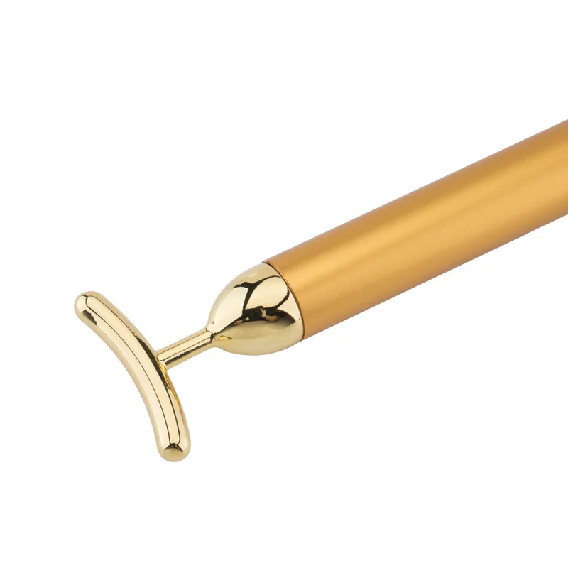 

Amitis Hot sale Chinese custom logo T-shaped facial massager dermaplaning facial 24k gold beauty bar, Gold/rose gold/silver/gray