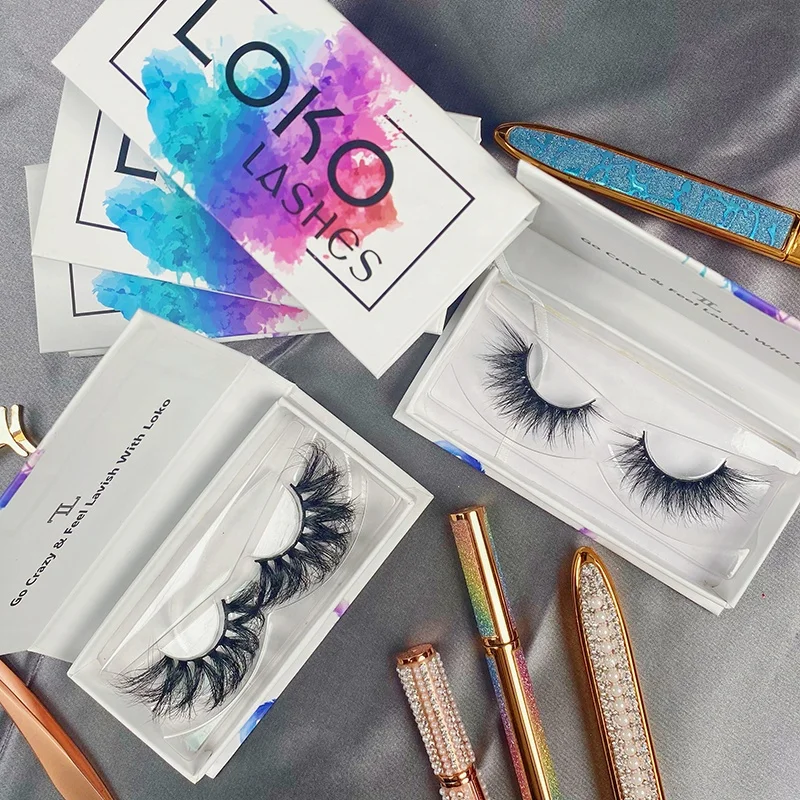 

Hot sale 25mm eyelashes natural wholsale 5d hand made mink lashes bulk custom lashbox packaging box
