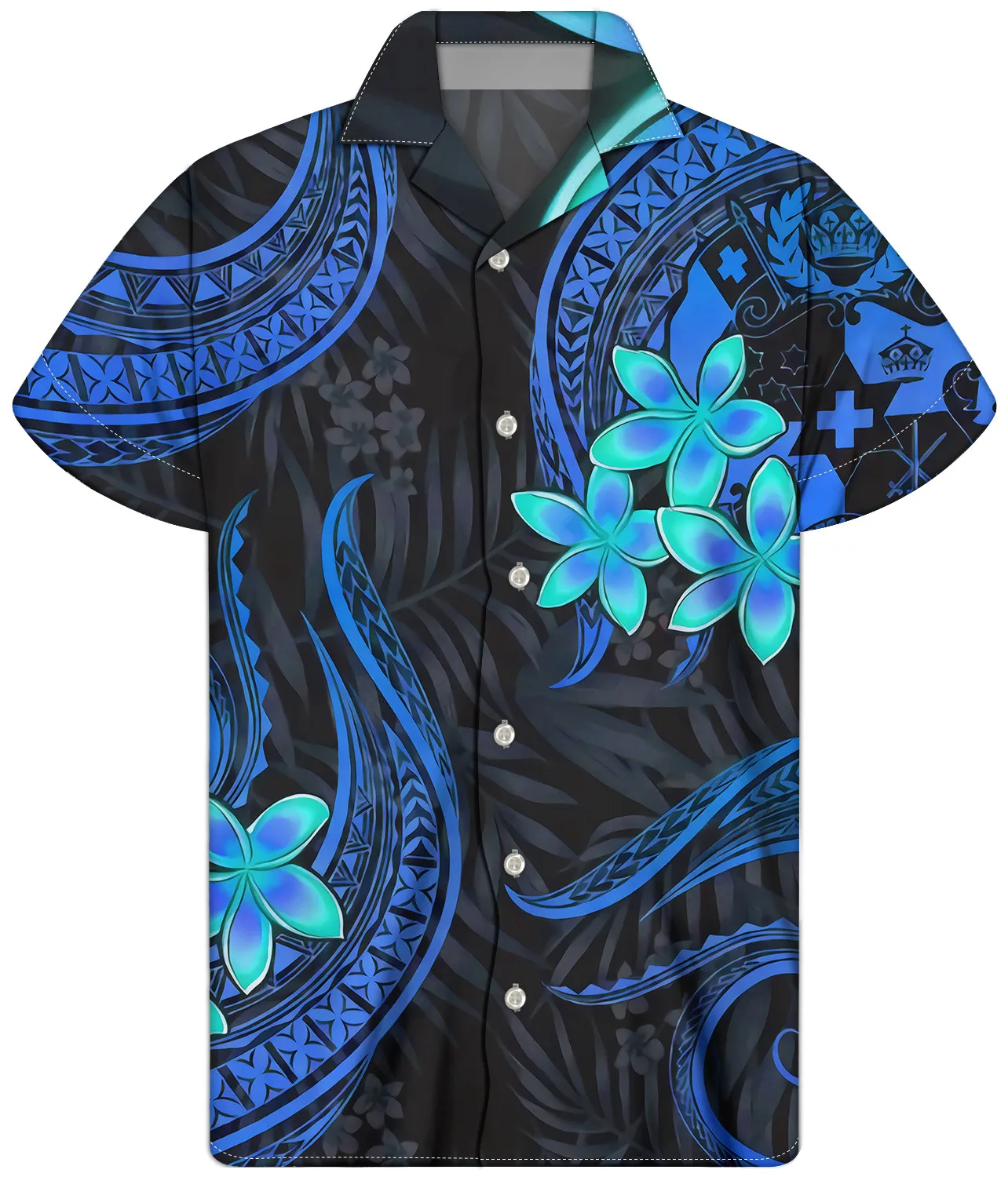 

2022 Summer Custom Logo Polo T Shirt Tonga Hawaii Flower Polynesian Tribal Man's T Shirt, Custom color