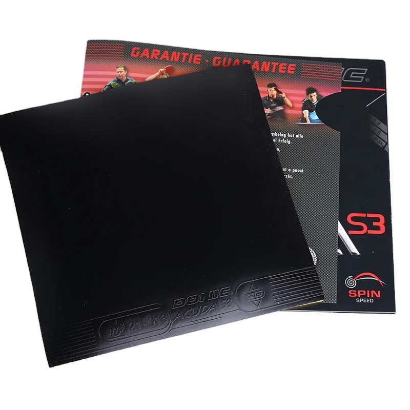 

DONIC Akuda S3 table tennis rubber table tennis High speed, high elasticity and softness, Black red