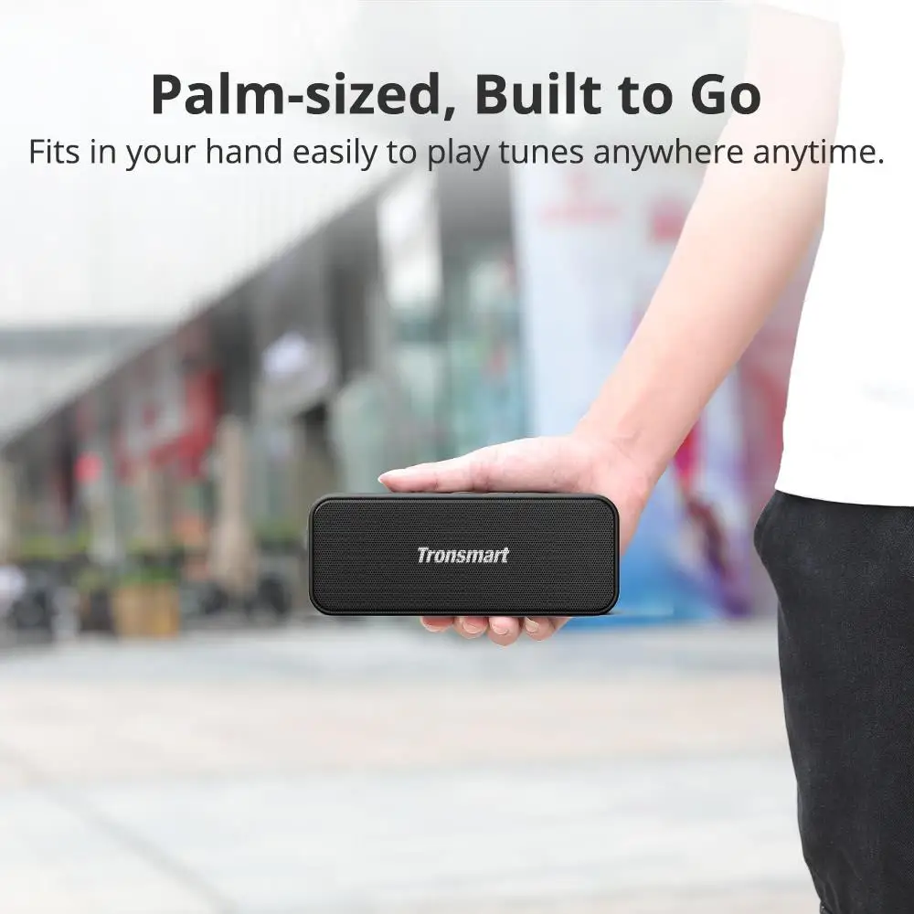 Tronsmart Element T2 Plus Portable Bluetooth 5.0 Speaker IPX7 Waterproof NFC Speakers 15H Playtime with Voice Assistant - ANKUX.COM