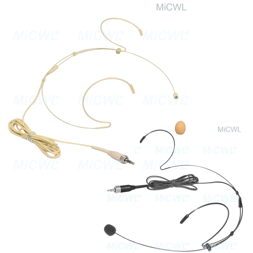 

Pro Dual ear Hook Headset Microphone for Sennheiser ew100 sk100 G2 G3 G4 Wireless Belt Pack Microfone 3.5mm Lock MiCWL B40