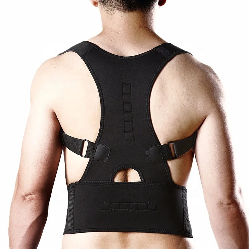 

Back Brace Support Improves Prevents Slouching Lower Pain Posture Corrector for Men Women, Black /bluewhite