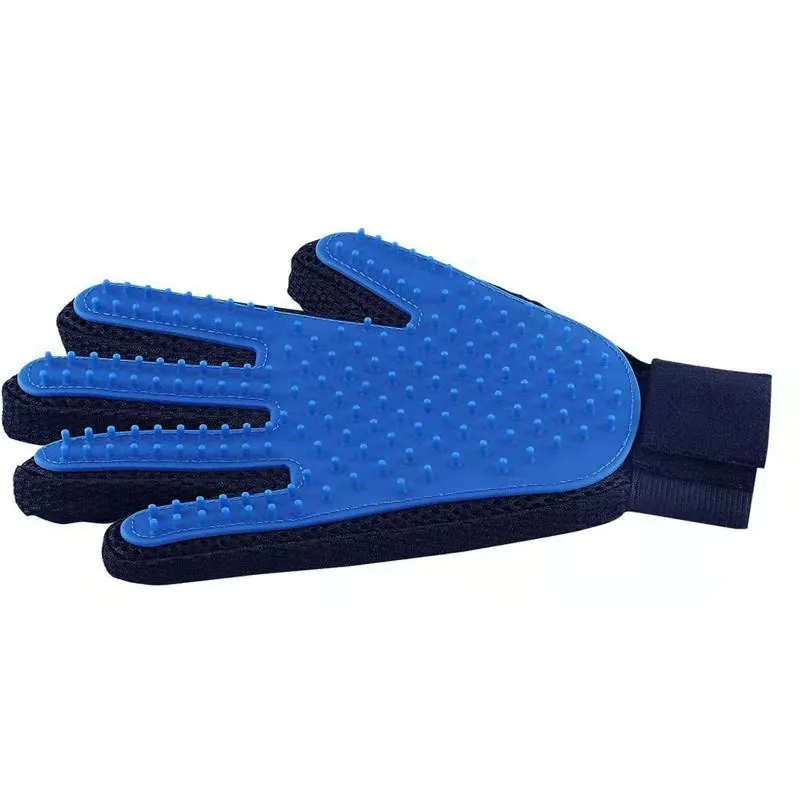 

2021 Hot Pet Supplement Custom Silicone Gloves Pet Grooming Gloves Pet Hair Remover Gloves for Dog And Cat, Blue/green