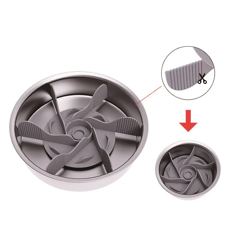 

anti-gulping spiral slow feeder bowl insert custom pet dog food slow feeder bowl