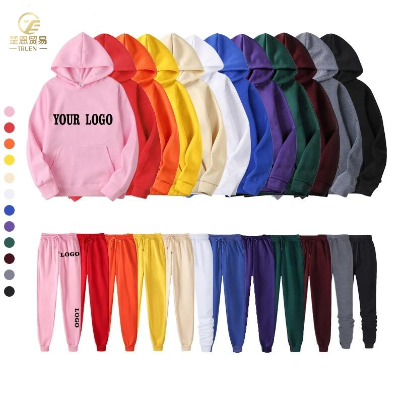 

High quality Custom Fitness Women's Pullover Jacket Gym Pant Jogging Tracksuit Sweatshirts lady Hoodies Set, Picture color