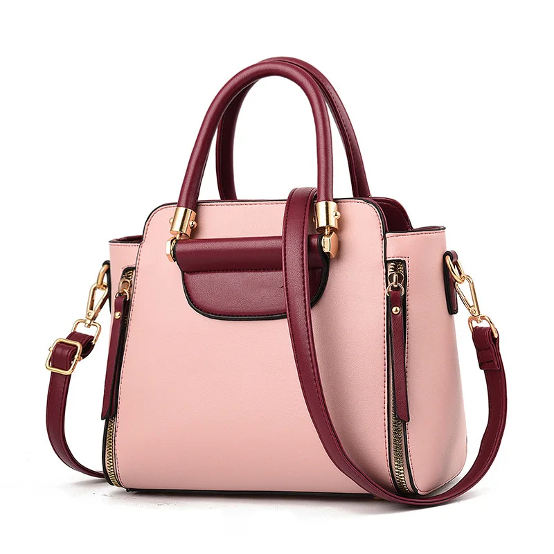 

2021 new fashion female hit color hand-held large shoulder messenger bags women handbags ladies