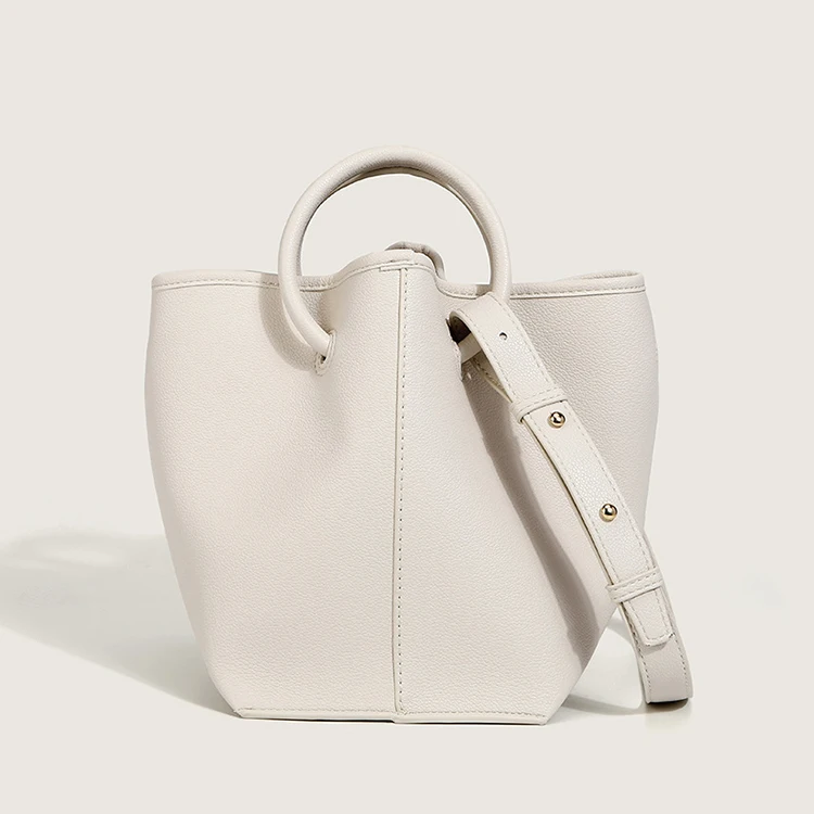 

Famous Brands Trendy Design Female Simple Solid Color Versatile Shoulder Bucket Bag Set Low Price Custom Purse Handbags Wom