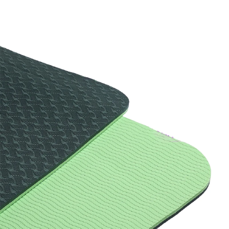 

Wholesale Premium Washable custom trendy Print Position Line Double Layer Exercise Tpe Yoga Mat, 8 color