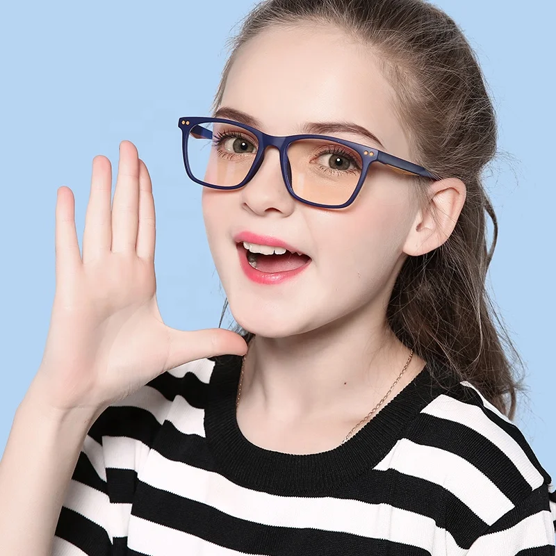 

2020 New Arrival Kids High Quality TR90 Square Frame PC Lens Children Anti Blue Light Blocking Computer Glasses, Same as photo