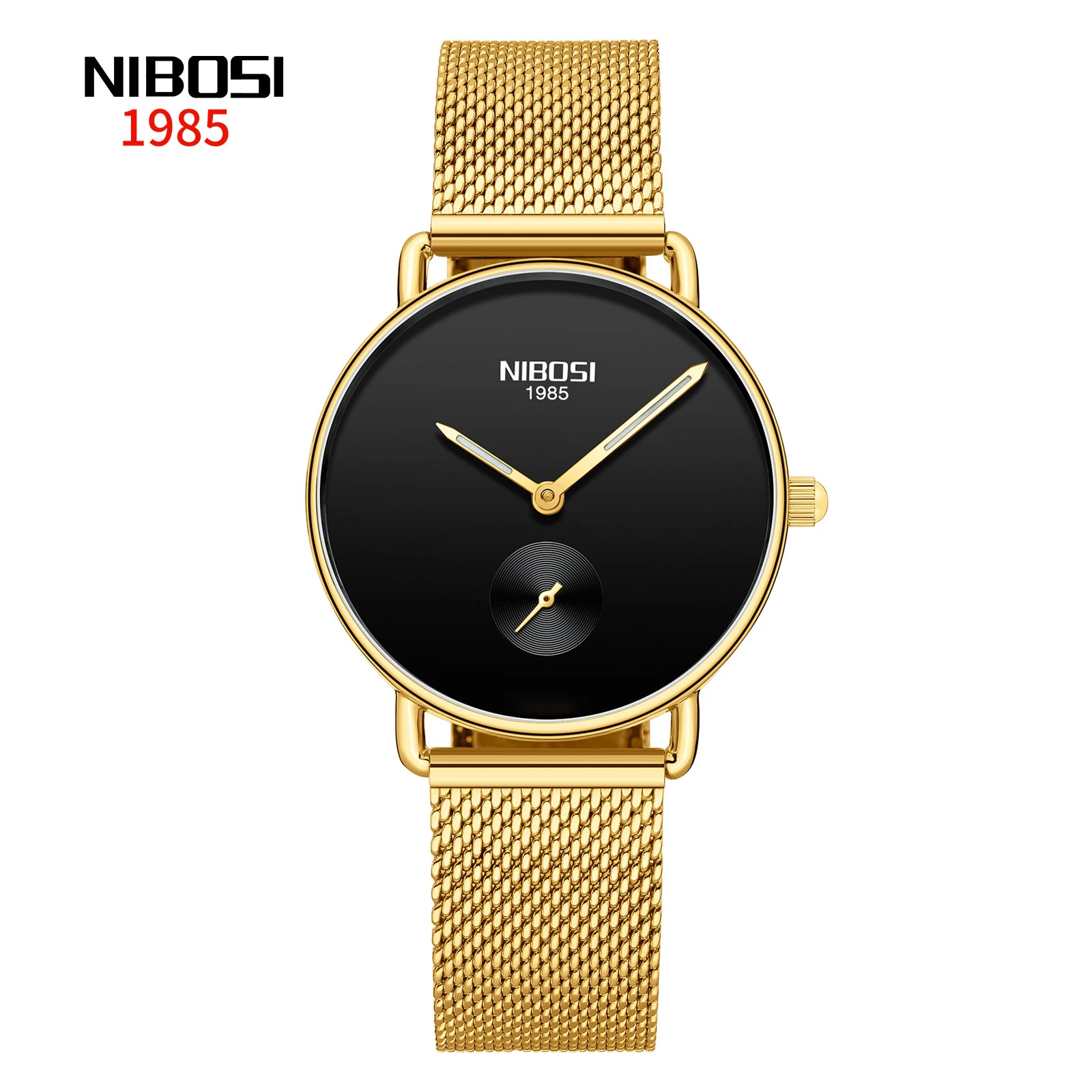 

NIBOSI 2366 Top Brand Luxury Fashion Women Watches Ladies Quartz Stainless Waterproof Mesh belt Montre Femme Quartz Wrist watch