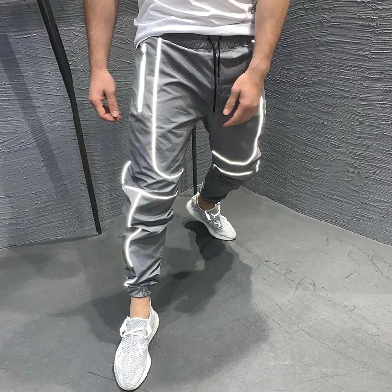 

Black Friday Autumn Winter 2020 New Sports Night Running Reflective Small Foot Trend Fitness Basketball Pants