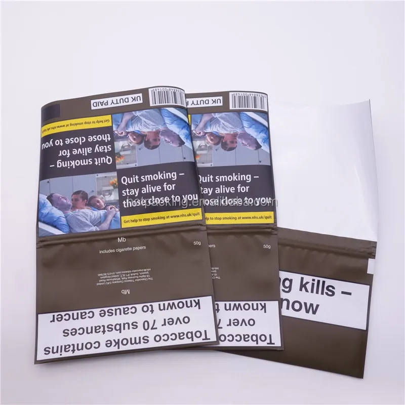 Wholesale 50g Tobacco Rolling Smoking Pouch/smoking Rolling Bag/tobacco