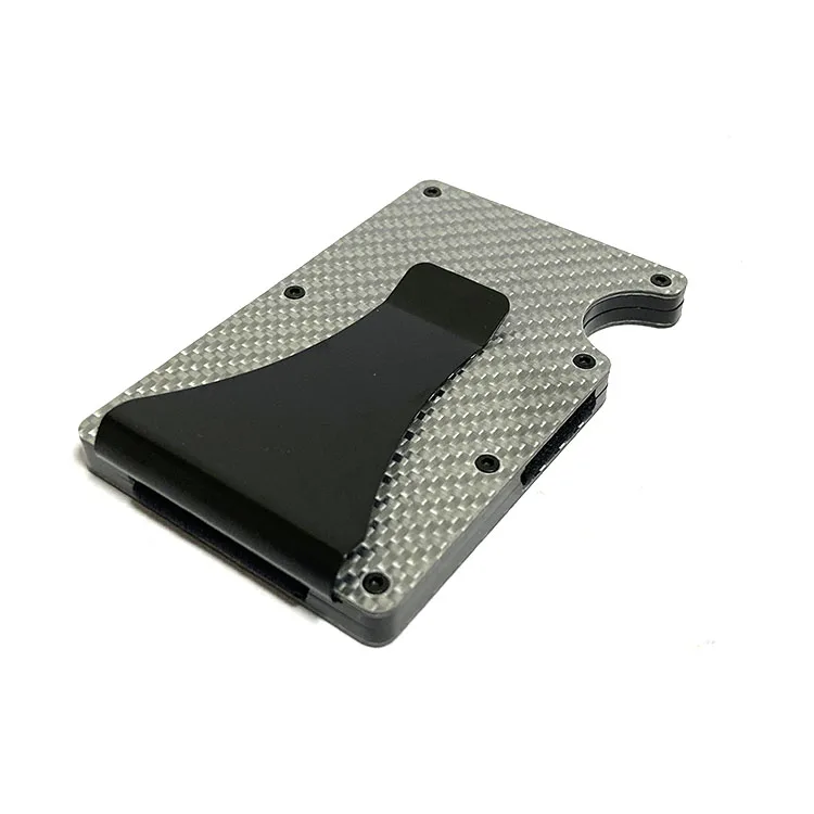 

Factory Promotion Carbon Fiber Wallet Business Credit Card Holder Minimalist Card Holder With Money Clip, Black/silvery/yellow/blue/red