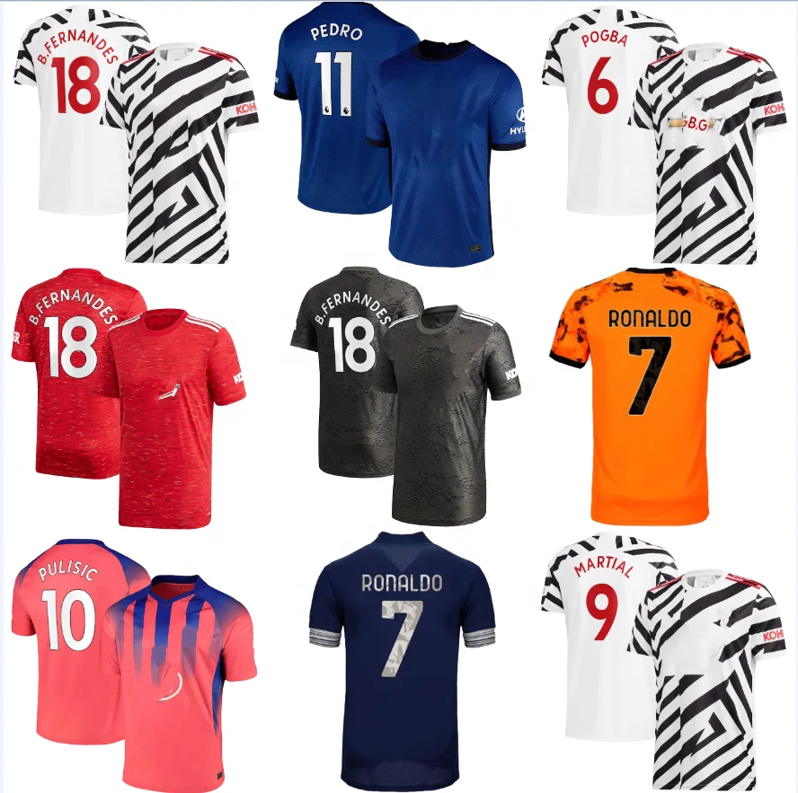 

2122 Wholesale Cheap Design Your name number man football full kits Soccer wear jersey shirts For Teams