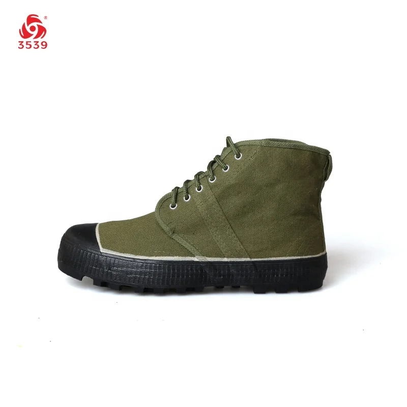 

3539 Brand Anti-slip Rubber Army Green Farm Shoes Price Labor Protection Training Work Safety Shoes For Man