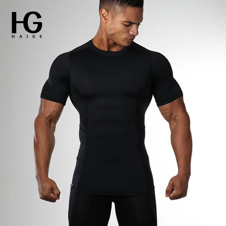 

Sports High Stretch Tights Muscle Training Breathable Gym Sportswear Running Clothes For Men Men's Sports Short Sleeve Tight