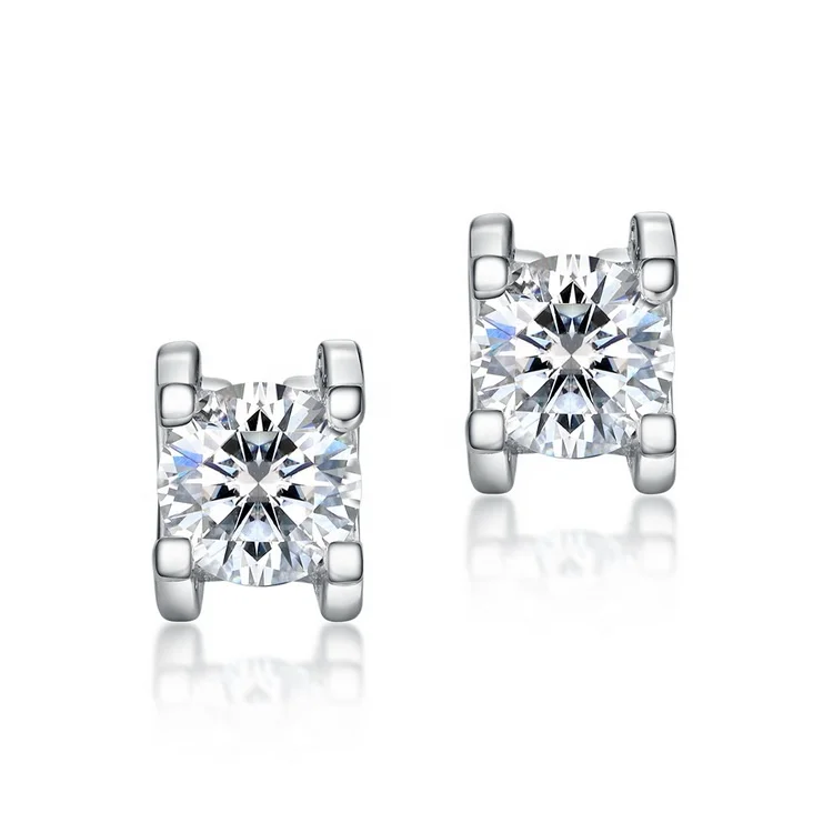 

Exquisite Design Lady Moissanite Earrings 925 Sterling Silver Stud