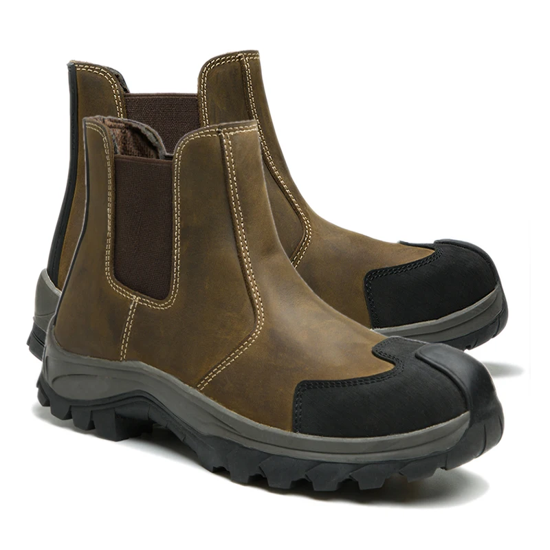 

Manufacturers High Quality Good price Welding Steel Toe flip fur leather security men's boots safety shoes work