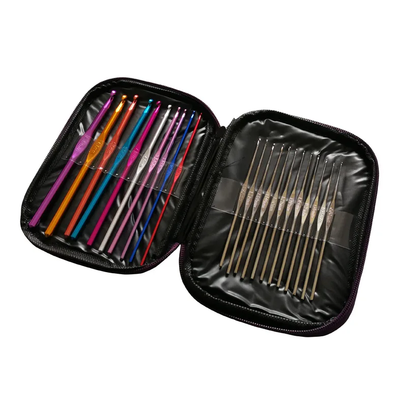 Image of 22 Pieces/set crochet hook knitting needle case crochet kits