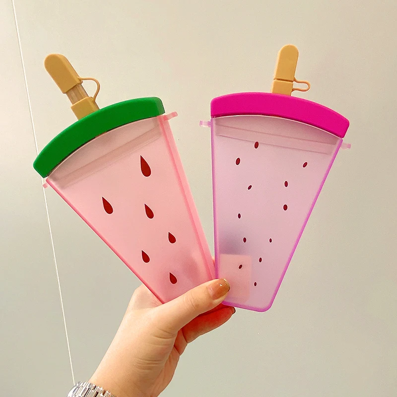 

Ins Drink Purses Handbag Cup Popsicle Water Bottle plastic cup shape Purse clear popsicle drink purses, 4color available