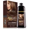 Natural herbal serum shampoo with nonil magic brown color shampoo for white and gray hair color dye 100% covering