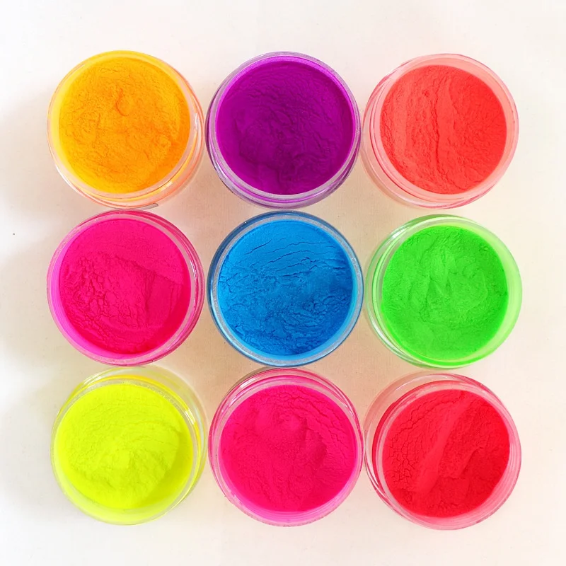 

RIKONKA Private Label 15g Acrylic Nail Powder Colors Gel Polish Manicure Nail Art Decorations Neon Pigment Crystal Powder, 12 colors