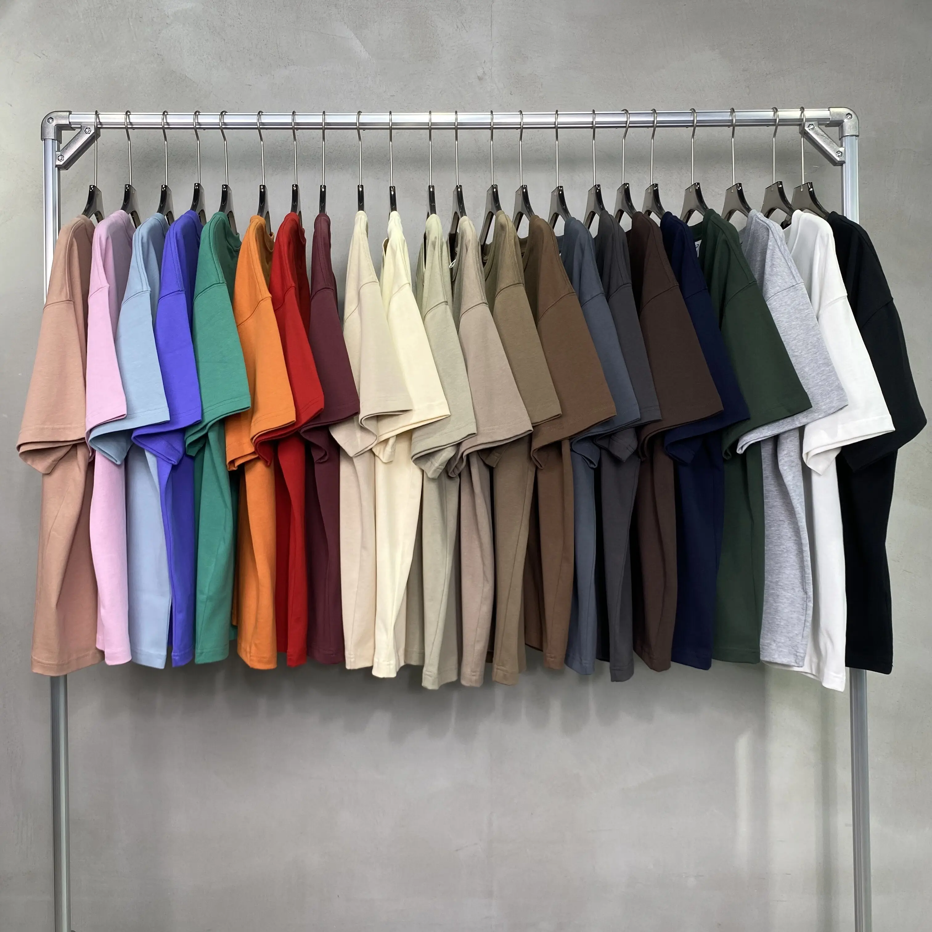 Oversized T-Shirt for Men Custom Logo Heavyweight Pure Cotton Printed Blank Stone Design Pickled Style Men's Fashion