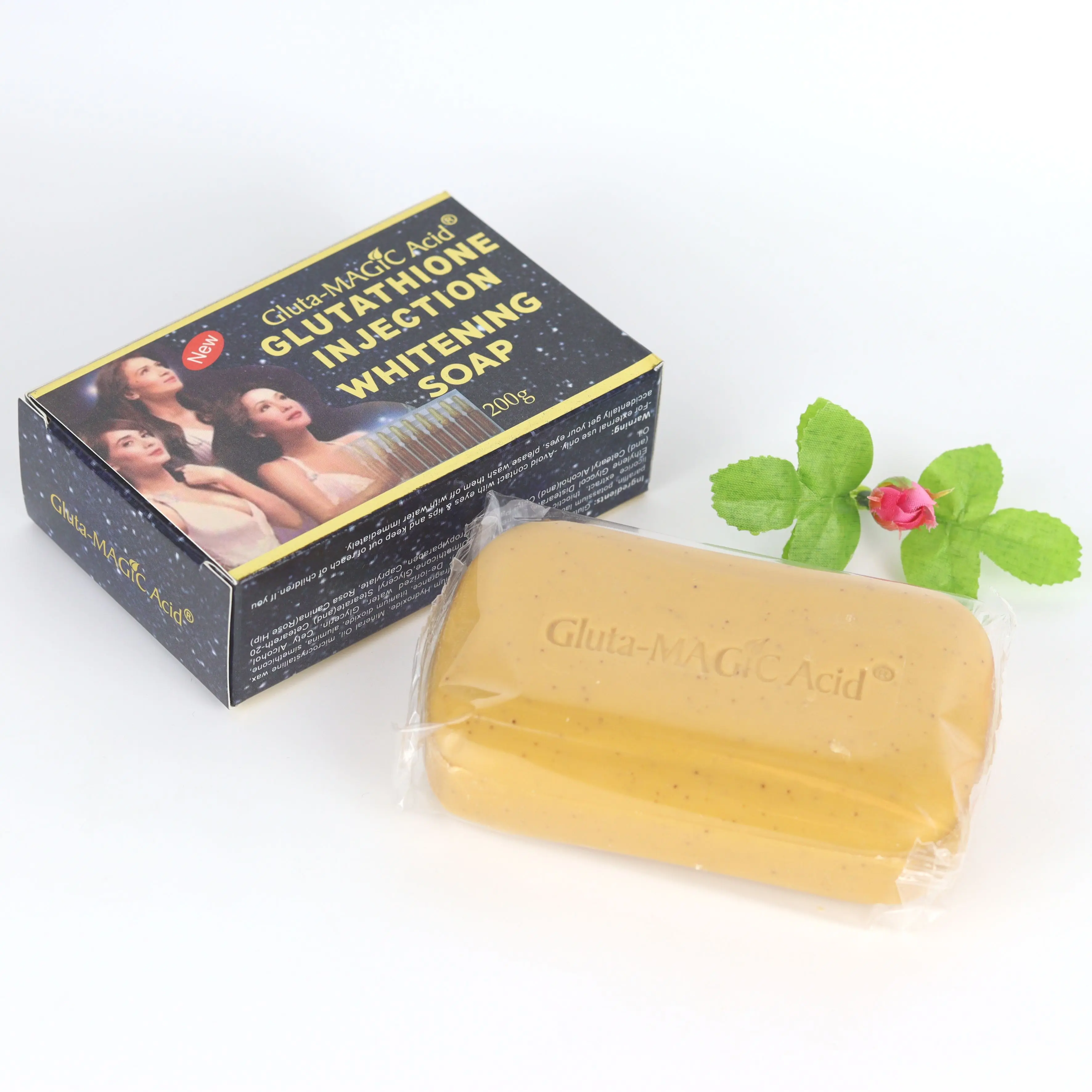 

Gluta Magic Acid Organic Glutathio Injection Bleaching Snail Skin Whitening Body Bath Soap For Black Skin