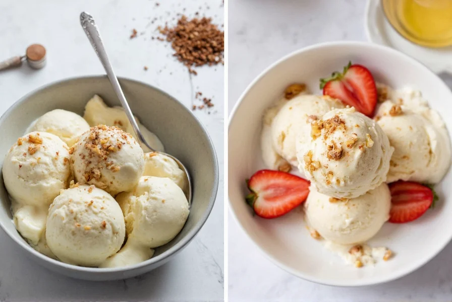 Step-by-step process of making spiced coconut ice cream