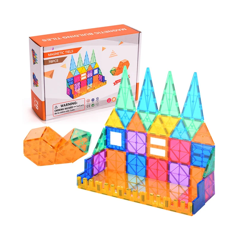 

Kids Educational STEM Toys Amazon Best Seller Magnet Building Tiles 78 PCS Magnetic Building Blocks for Children