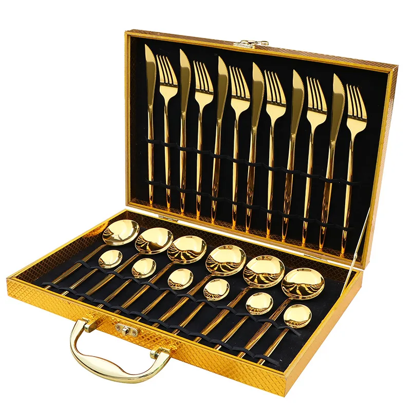 

Amazon Stainless Steel Flatware 12/16/24/36 Piece Cutlery Set Western Hotel Cutlery With Gift Box, Silver cutlery set