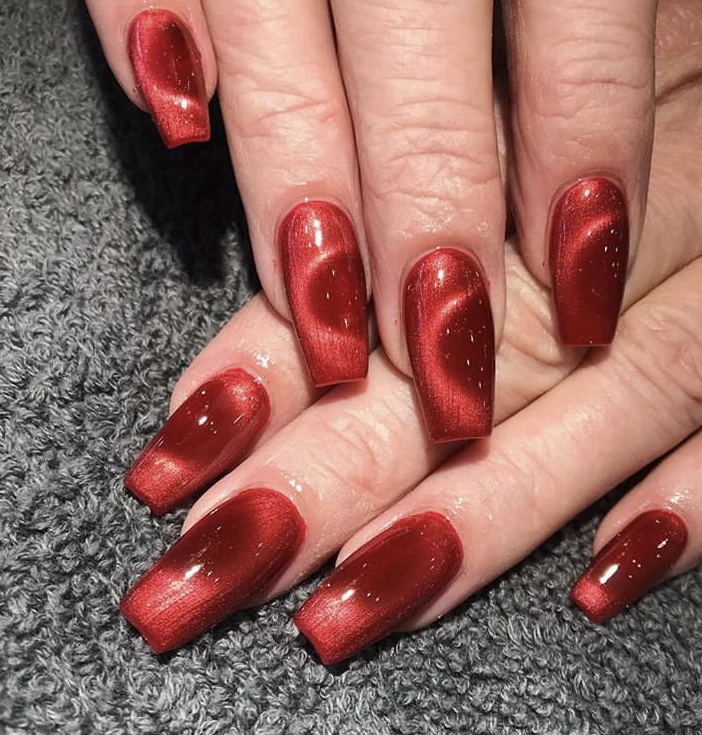 

Factory Wholesale Starry Red Cat Eye Gel Polish, 6 colors