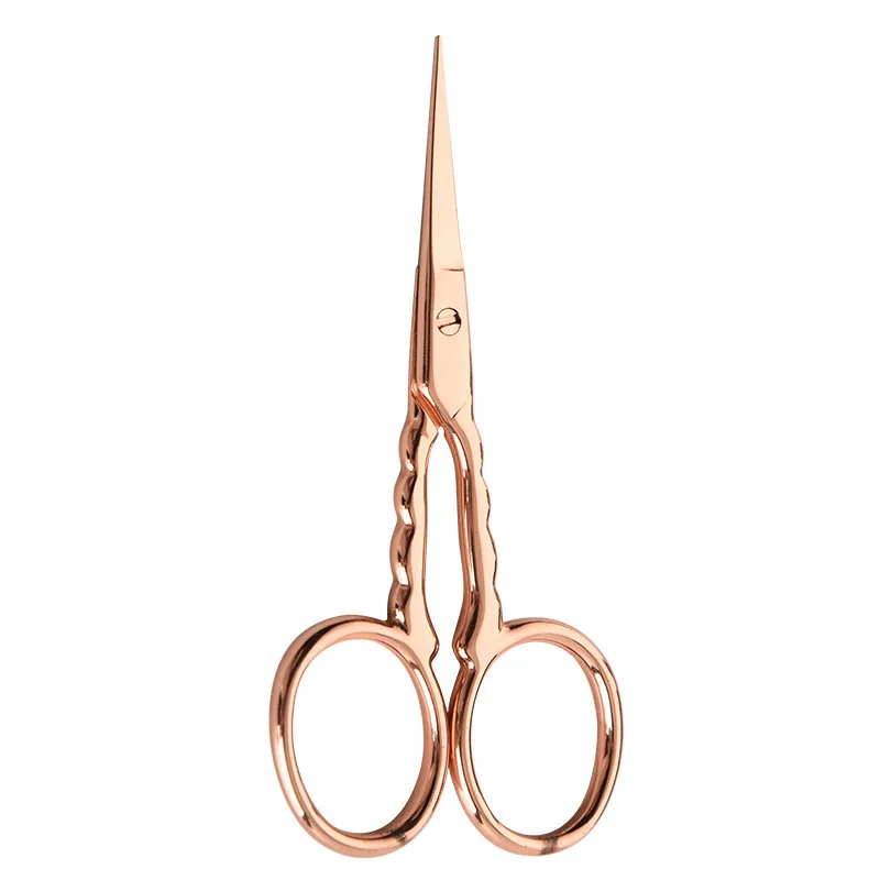 

(Purple) stainless steel multi-purpose women's facial scissors for beard, styling, false eyelashes, makeup, eyebrow scissors