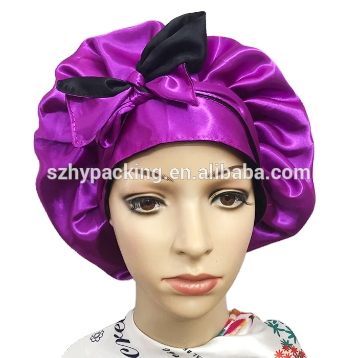 Long Headwrap For Curly Hair Night Sleep Hat With Adjustable Elastic