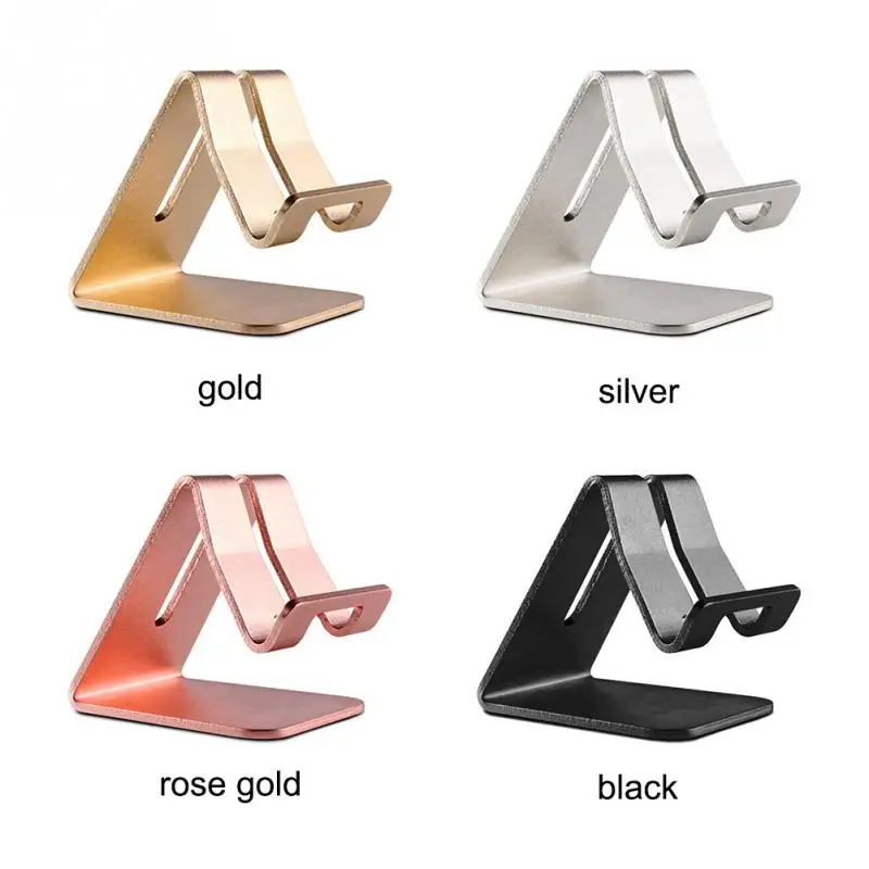 

High Quality Aluminum Metal Phone Desktop Holder Multi-purpose Tablet Desktop Stand For iPad Mobilephone, Black, silver, rose gold, gold