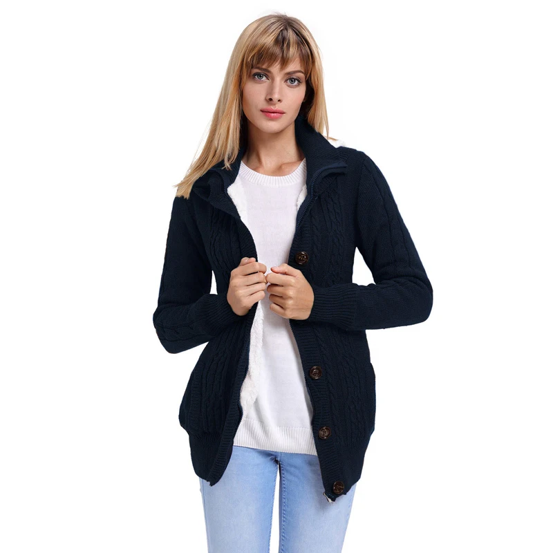 

New autumn/Winter women's sweater single-breasted cardigan cashmere hoodie sweater coat