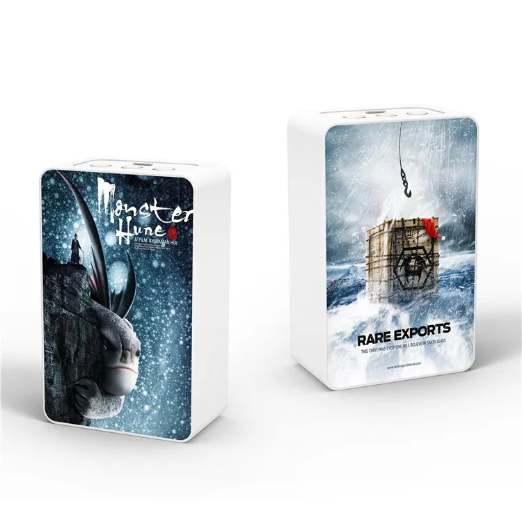 

2021 New full print led light up logo wireless speaker on Stock Mini Wireless speaker led logo