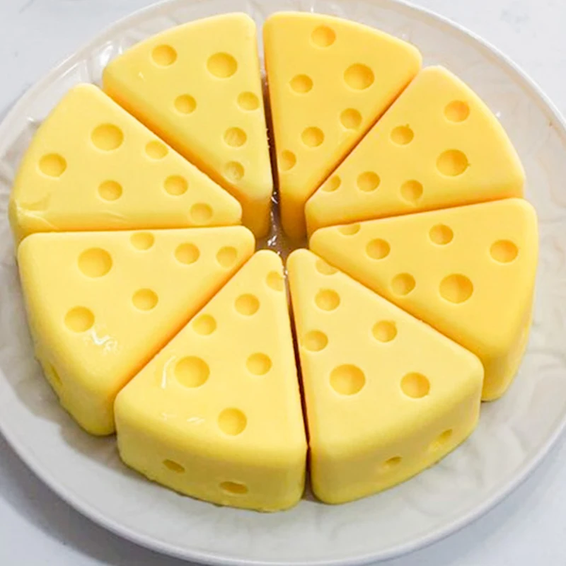 

3D Diy Baking Mold Cheese Block Cake Fondant Chocolate Clay Silicone Mold Cheese Decoration Ice Cream Cake Mold