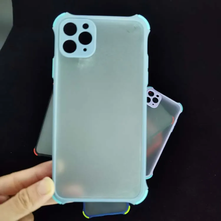 

New Design Frosted Style Shockproof Colorful Key Airbag Skin Feeling Matte 2in1 PC TPU Phone Cover Case For Iphone X / XS